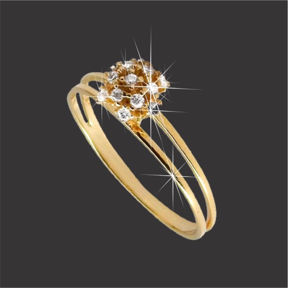 Anel de Ouro 18K    código 31357