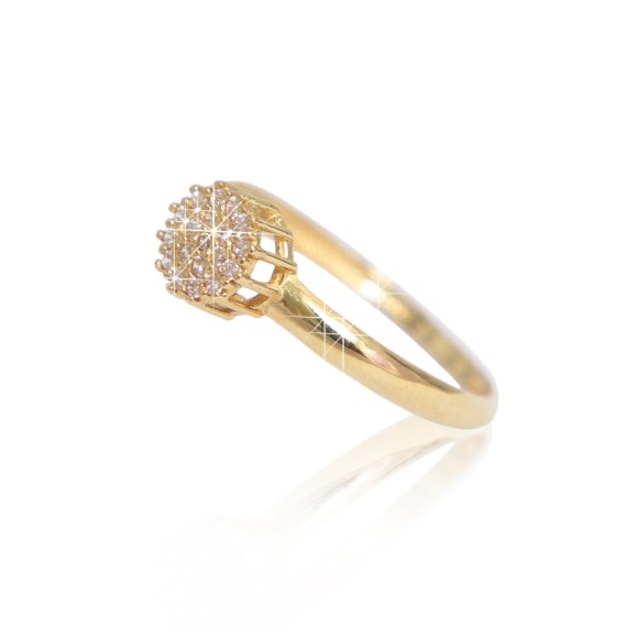 Anel de Ouro 18K com Zircônias código 31365 Anel de Ouro 18K com Zircônias código 31365