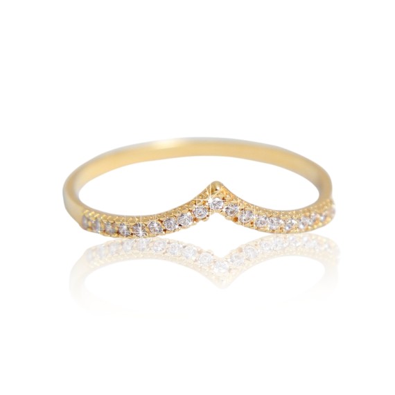 Anel de Ouro 18K com Zircônias código 31370 Anel de Ouro 18K com Zircônias código 31370