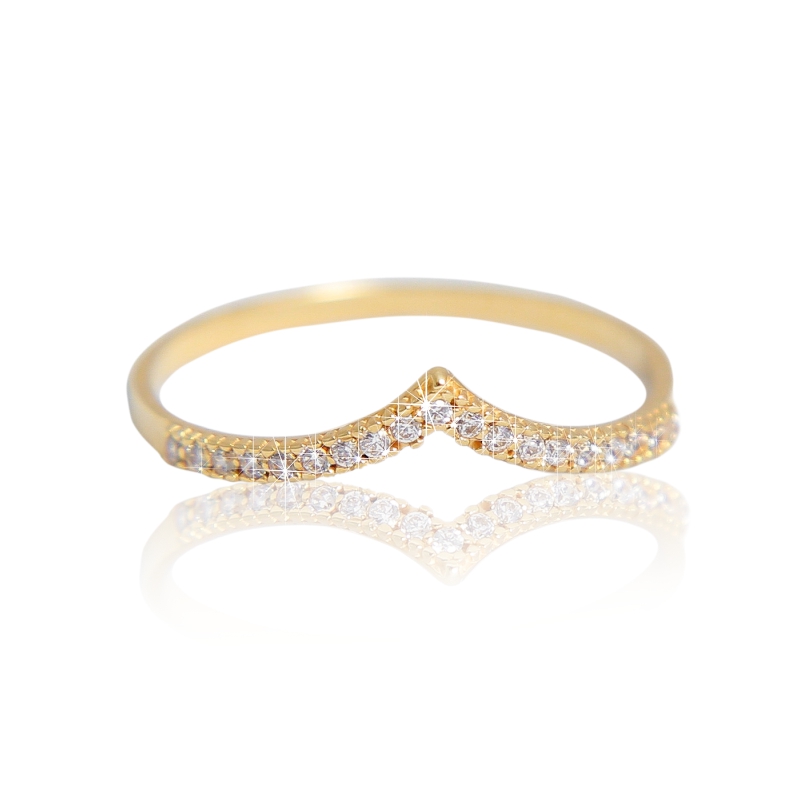 Anel de Ouro 18K com Zircônias código 31370 Anel de Ouro 18K com Zircônias código 31370