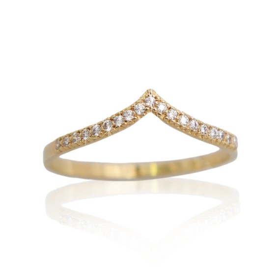 Anel de Ouro 18K com Zircônias código 31370 Anel de Ouro 18K com Zircônias código 31370