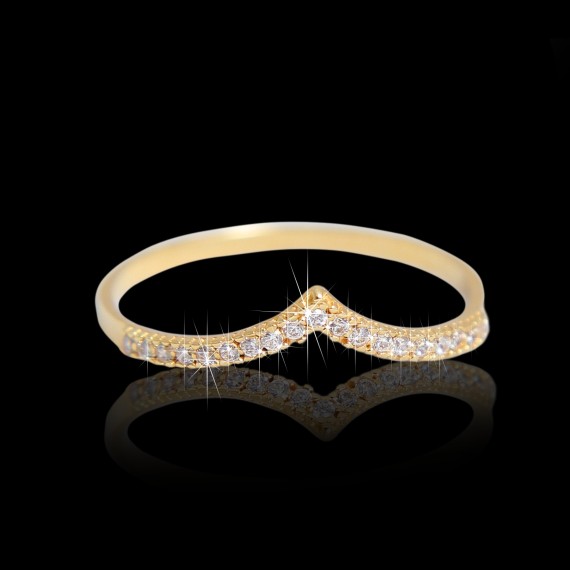 Anel de Ouro 18K com Zircônias código 31370 Anel de Ouro 18K com Zircônias código 31370