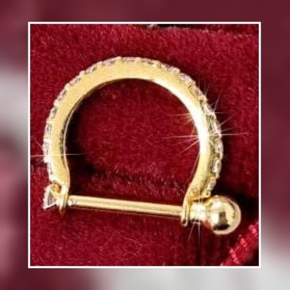 Piercing Zircônias Meia Argola 
