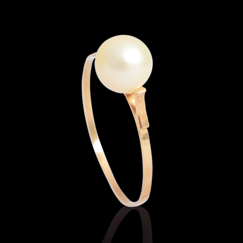 Anel de Ouro 18K Solitário com Pérola código 31201 Anel de Ouro 18K Solitário com Pérola código 31201