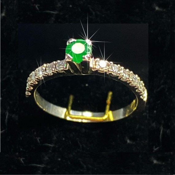 Anel de Ouro Branco 18K código 31901 Anel de Ouro Branco 18K código 31901