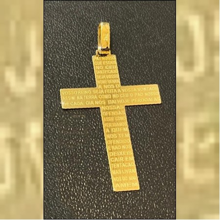 Pingente Cruz Pai Nosso
