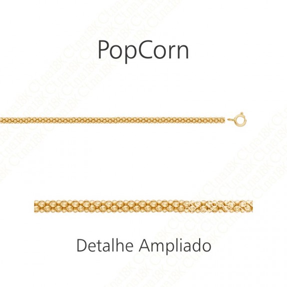 Corrente de Ouro 18K  Pop Corn