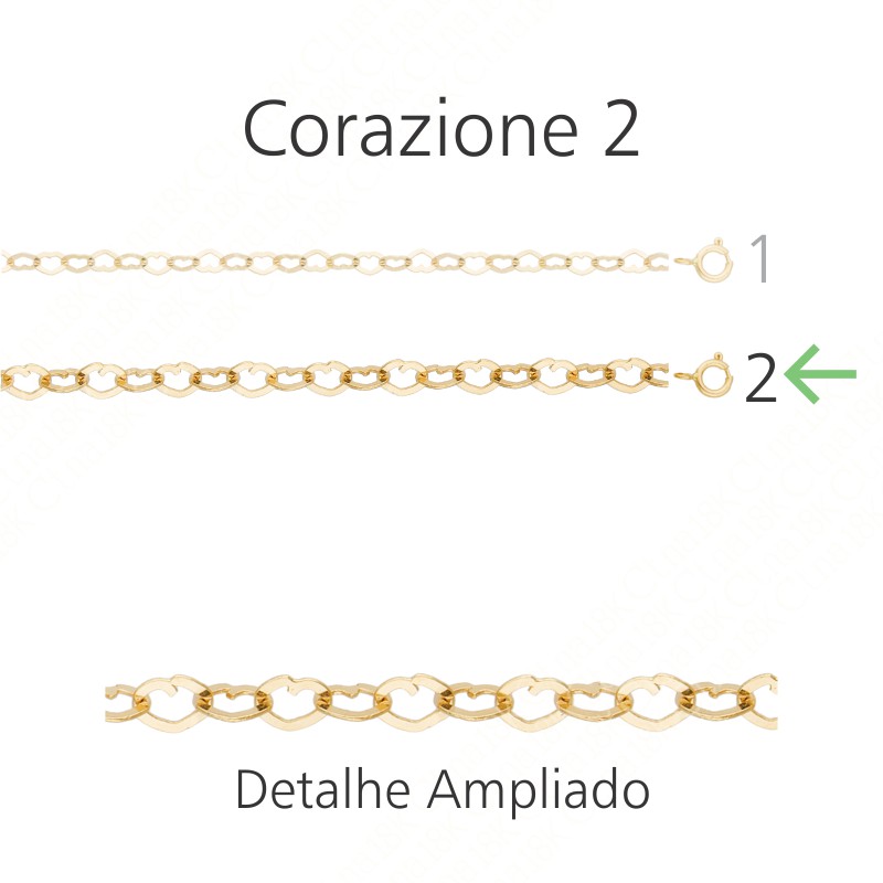 Corrente de Ouro 18K  Corazione n.2