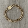 Pulseira de Ouro 18K Grumê Dupla 11.5mm largura 22cm comprimento  aproximadamente 22gr     código 37489-12x22cm
