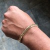 Pulseira de Ouro 18K Grumê Dupla 8mm largura 21cm comprimento  aproximadamente 11.5gr   código 37489-21cm