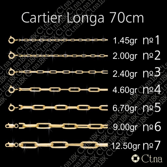 Corrente 70cm Cartier Longa