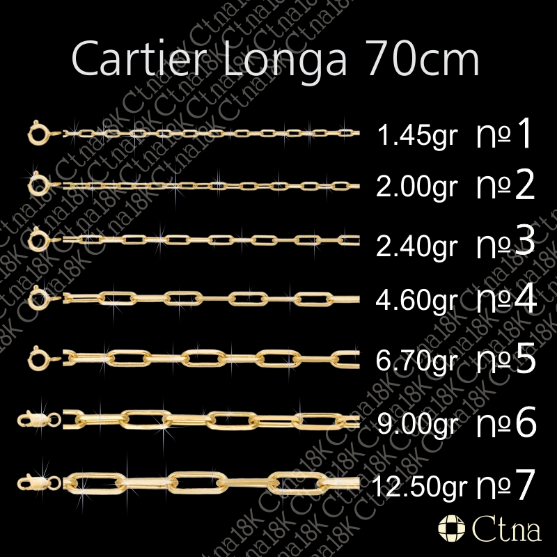 Corrente 70cm Cartier Longa