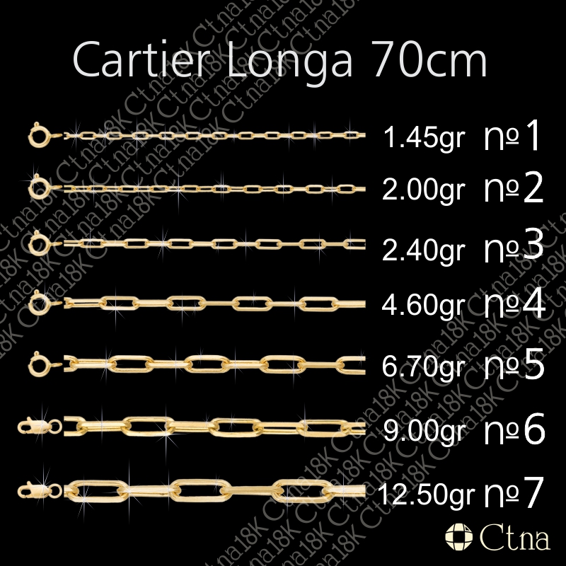 Corrente 70cm Cartier Longa