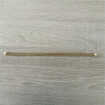 Pulseira de Ouro 18K Grumê Paralela 7mm largura 19cm comprimento  aproximadamente 5.5gr código 37487-07x19