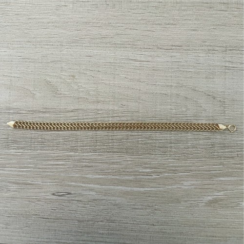 Pulseira de Ouro 18K Grumê Paralela 7mm largura 19cm comprimento  aproximadamente 5.5gr código 37487-07x19