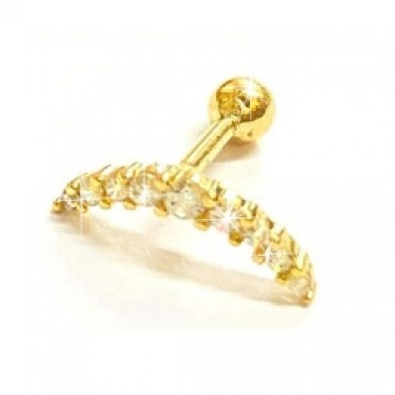 Piercing Zircônias Meia Lua Piercing Zircônias Meia Lua