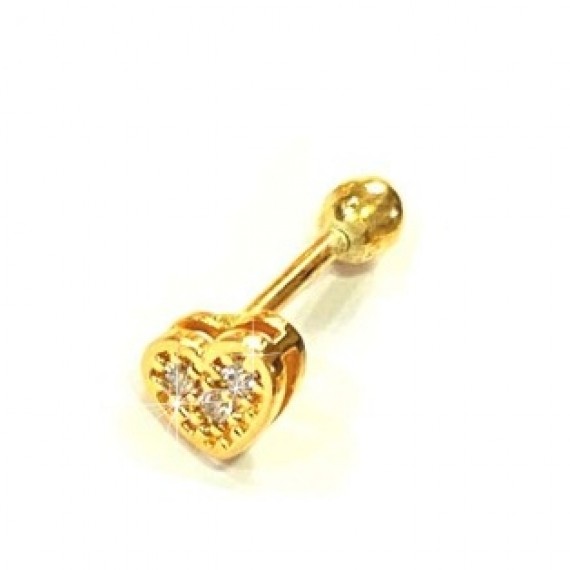 Piercing Coração Zircônias