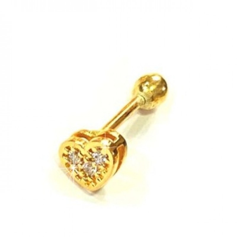 Piercing Coração Zircônias